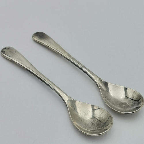 Cutlery Pair of EPNS silverplated salt spoons was listed for R125.00